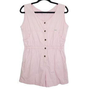 Ideas Vintage Sleeveless One Piece Jumpsuit Romper Pink, Women's Size Large